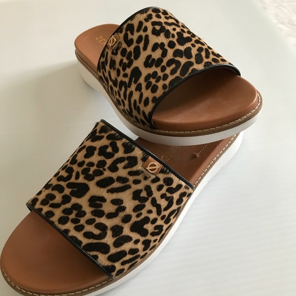 Cole Haan ZeroGrand Global Slide Sandals, Cheetah Print, Size 8-1/2B - Picture 5 of 6